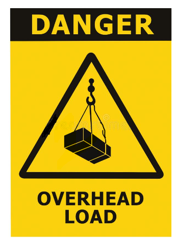 ALUMINIUM SIGNAGE DANGER OVERHEAD LOAD