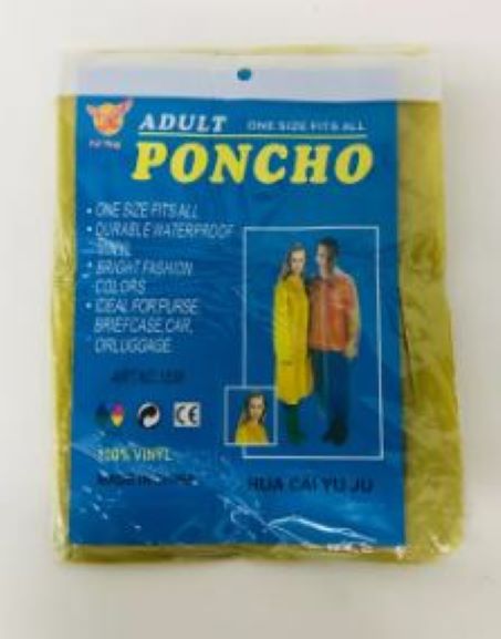 PONCHO DISPOSABLE RAINCOAT 