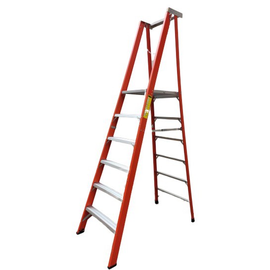 FIBERGLASS PLATFORM LADDER